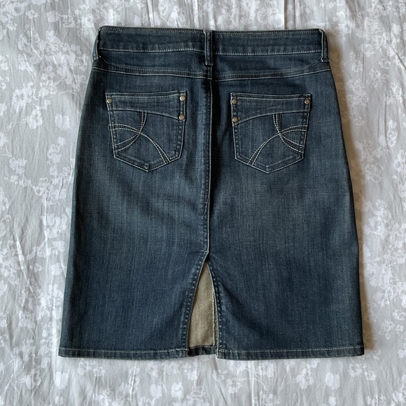 RW&CO Dark Denim A-Line Skirt - Picture 3 of 9